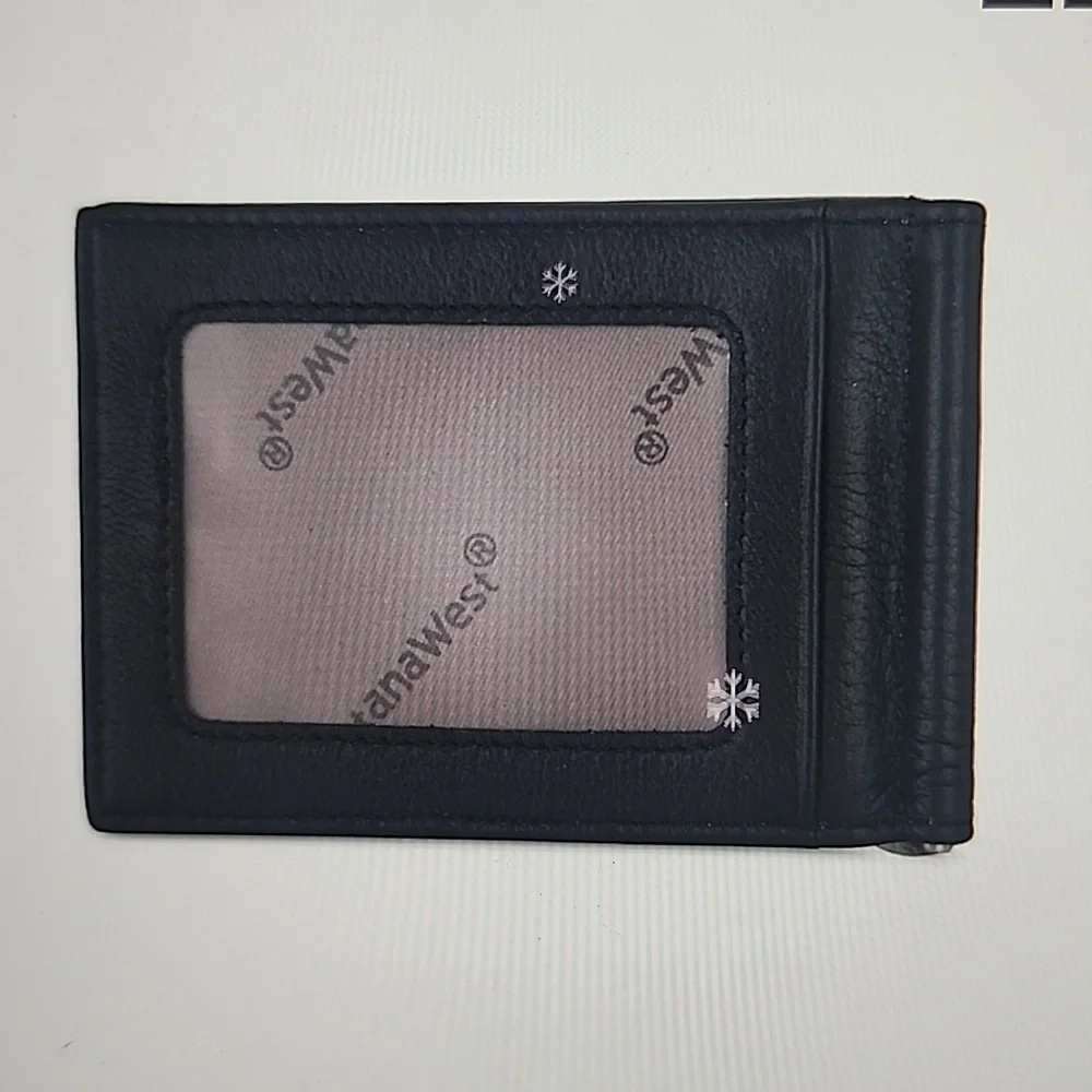 NWT!! Montana West Slim Bifold Wallet with Money Clip MWs06-W001BK